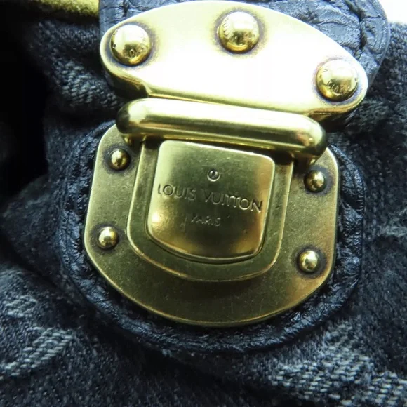 💎✨ DENIM ✨💎 LOUIS VUITTON X-LARGE HOBO MAHINA - Picture 6 of 17